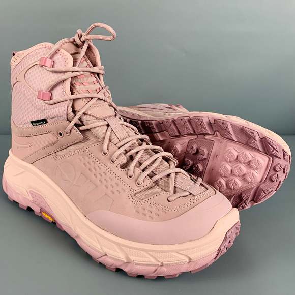 HOKA Pink Leather High Top Athletic Sneakers - Picture 5 of 11